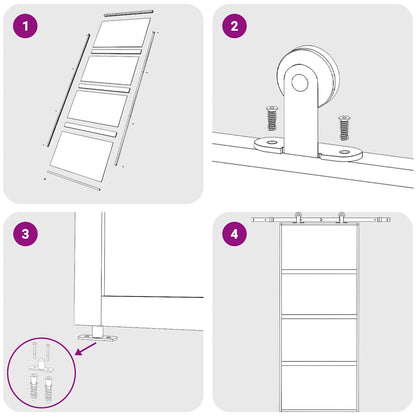 Porta Scorrevole Dorata 90x205 Vetro Trasparente ESG Alluminio - homemem39