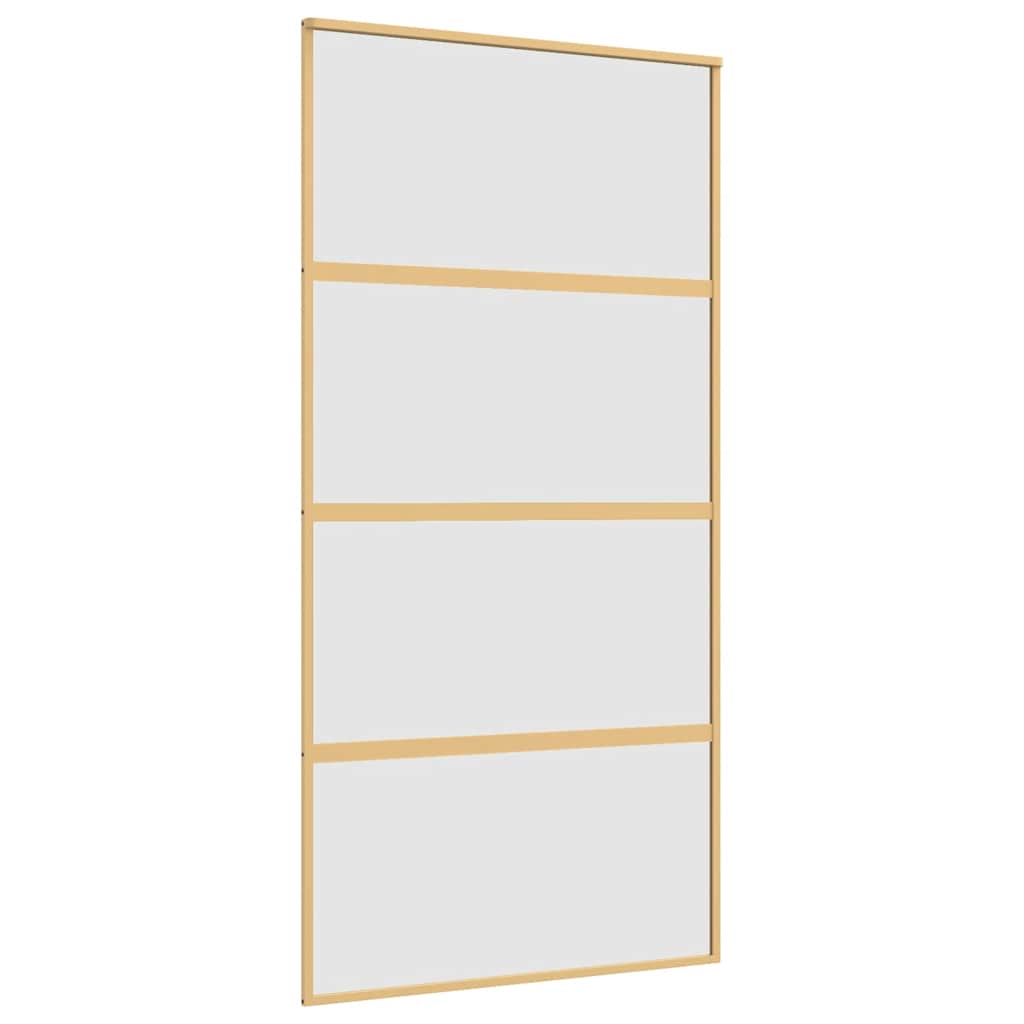 Porta Scorrevole Oro 102,5x205 Vetro Smerigliato ESG Alluminio | homemem39