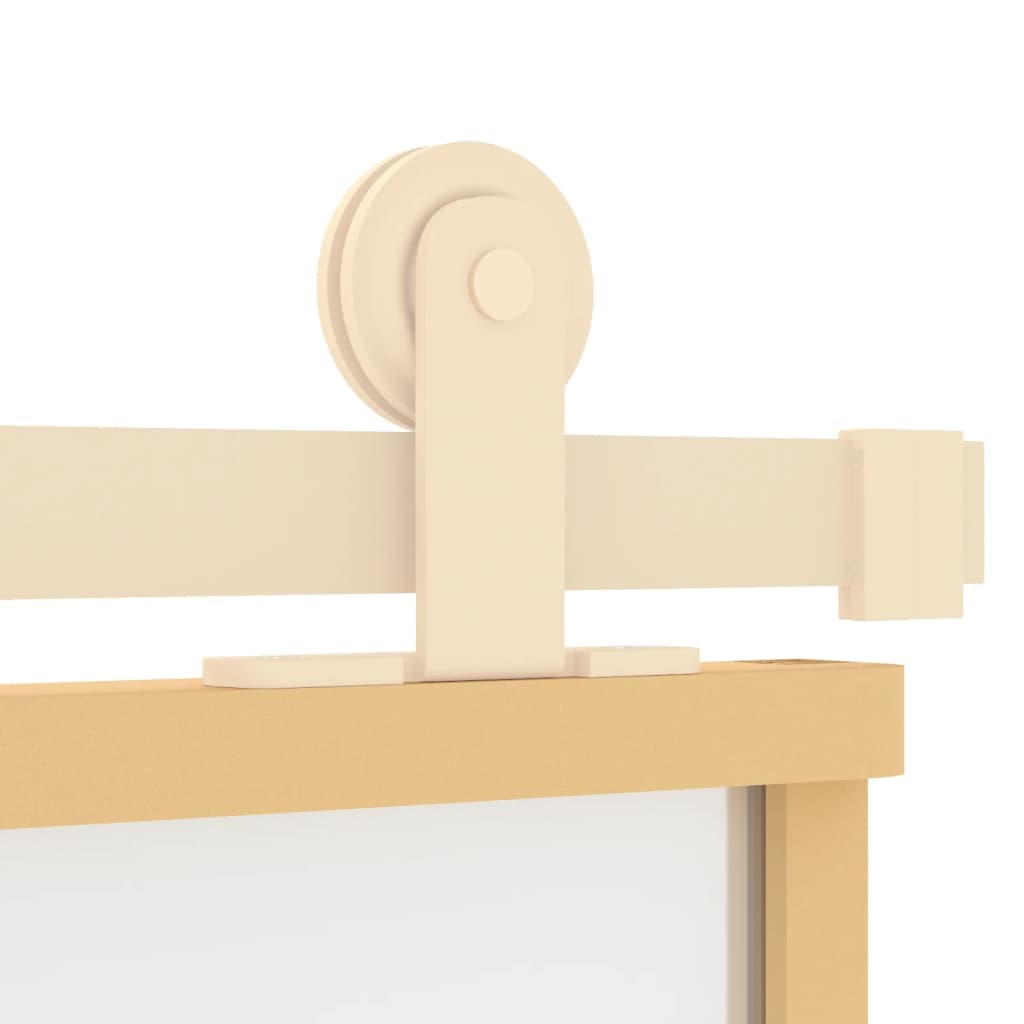 Porta Scorrevole Dorata 90x205 Vetro Smerigliato ESG Alluminio - homemem39