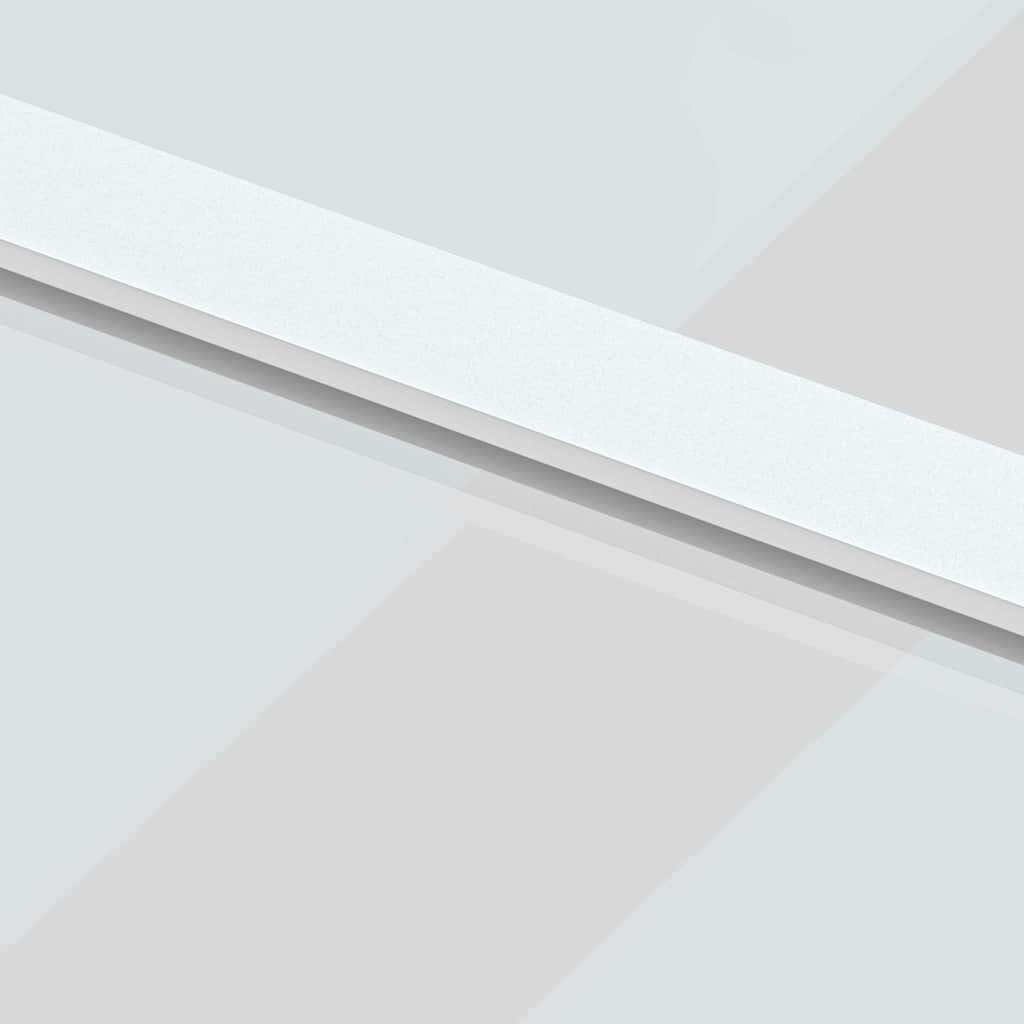 Porta Scorrevole Bianca 90x205 cm Vetro Temperato e Alluminio - homemem39