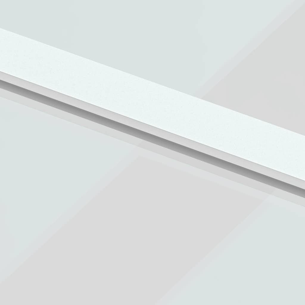 Porta Scorrevole Bianca 102,5x205cm Vetro Temperato e Alluminio - homemem39