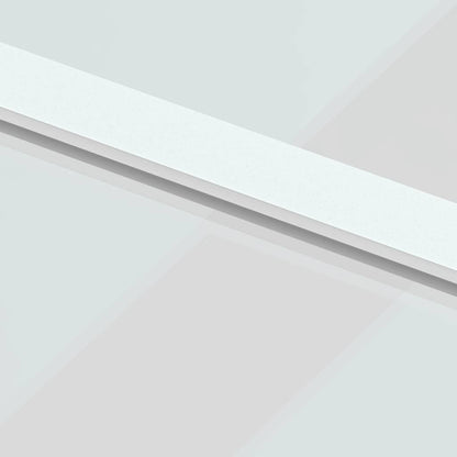 Porta Scorrevole Bianca 102,5x205cm Vetro Temperato e Alluminio - homemem39