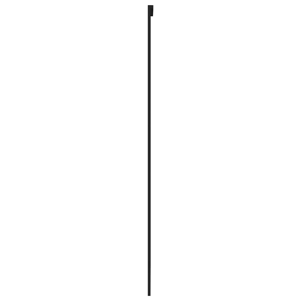 Porta Scorrevole Nera 102,5x205 cm Vetro Temperato e Alluminio | homemem39