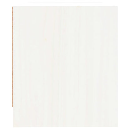 Comodino Bianco 40x31x35,5 cm in Legno Massello di Pino - homemem39