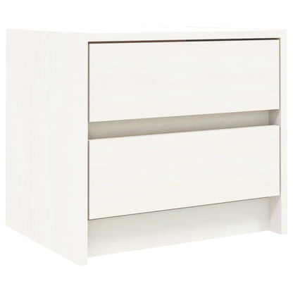 Comodini 2 pz Bianchi 40x31x35,5 cm in Legno Massello di Pino - homemem39