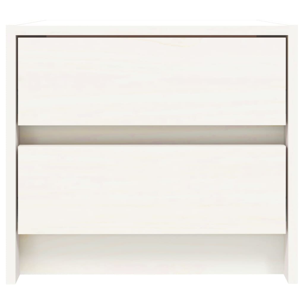 Comodini 2 pz Bianchi 40x31x35,5 cm in Legno Massello di Pino - homemem39