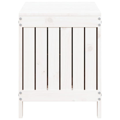 Contenitore Giardino Bianco 76x42,5x54cm Legno Massello di Pino - homemem39