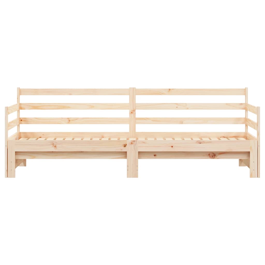 Divano Letto con Letto Estraibile 90x200cm Legno Massello Pino - homemem39