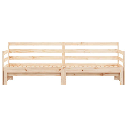 Divano Letto con Letto Estraibile 80x200cm Legno Massello Pino - homemem39