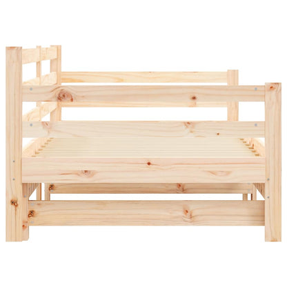 Divano Letto con Letto Estraibile 80x200cm Legno Massello Pino - homemem39