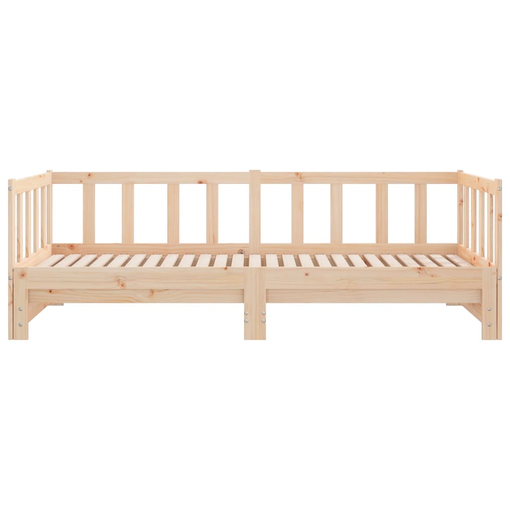 Divano Letto con Letto Estraibile 90x200cm Legno Massello Pino - homemem39