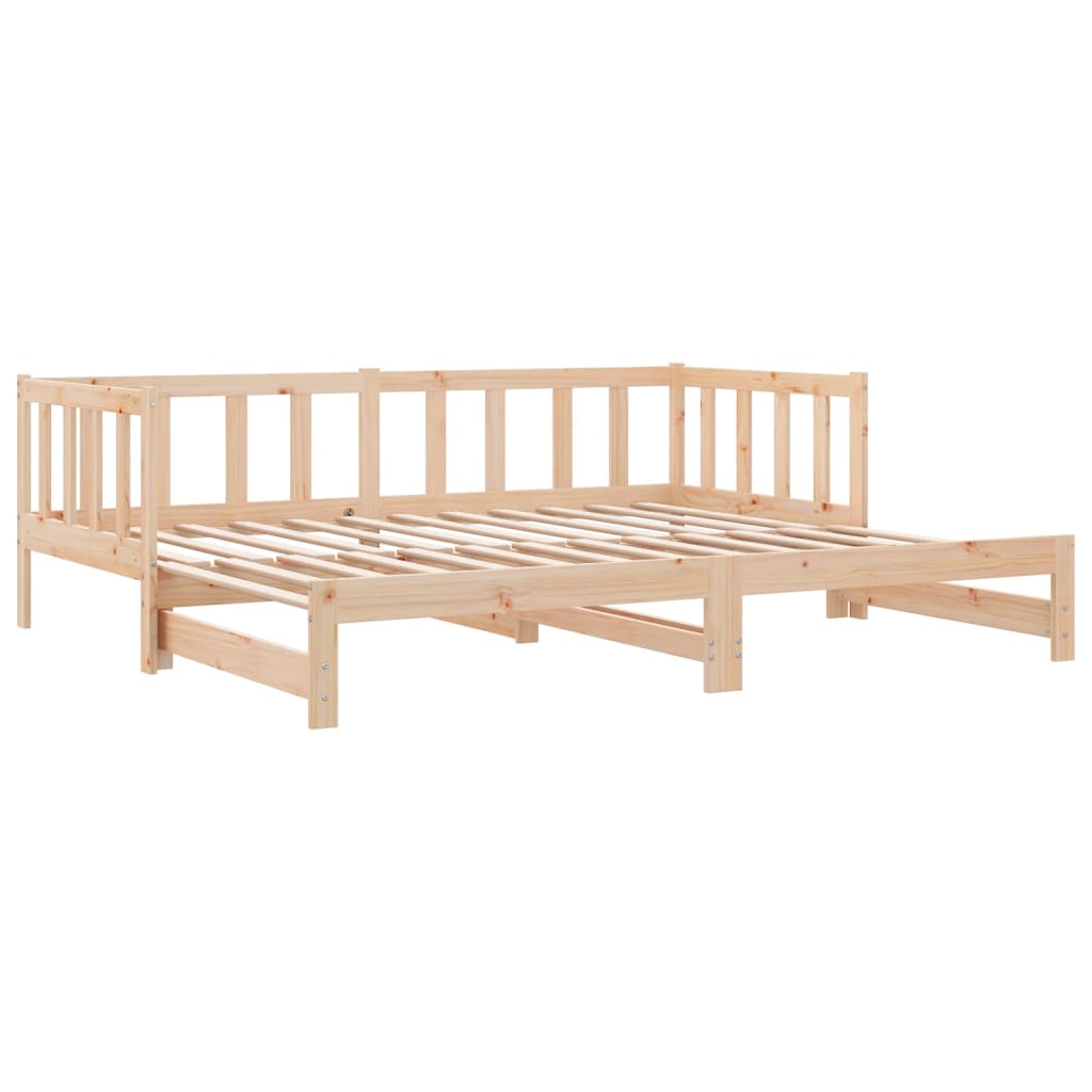 Divano Letto con Letto Estraibile 90x200cm Legno Massello Pino | homemem39