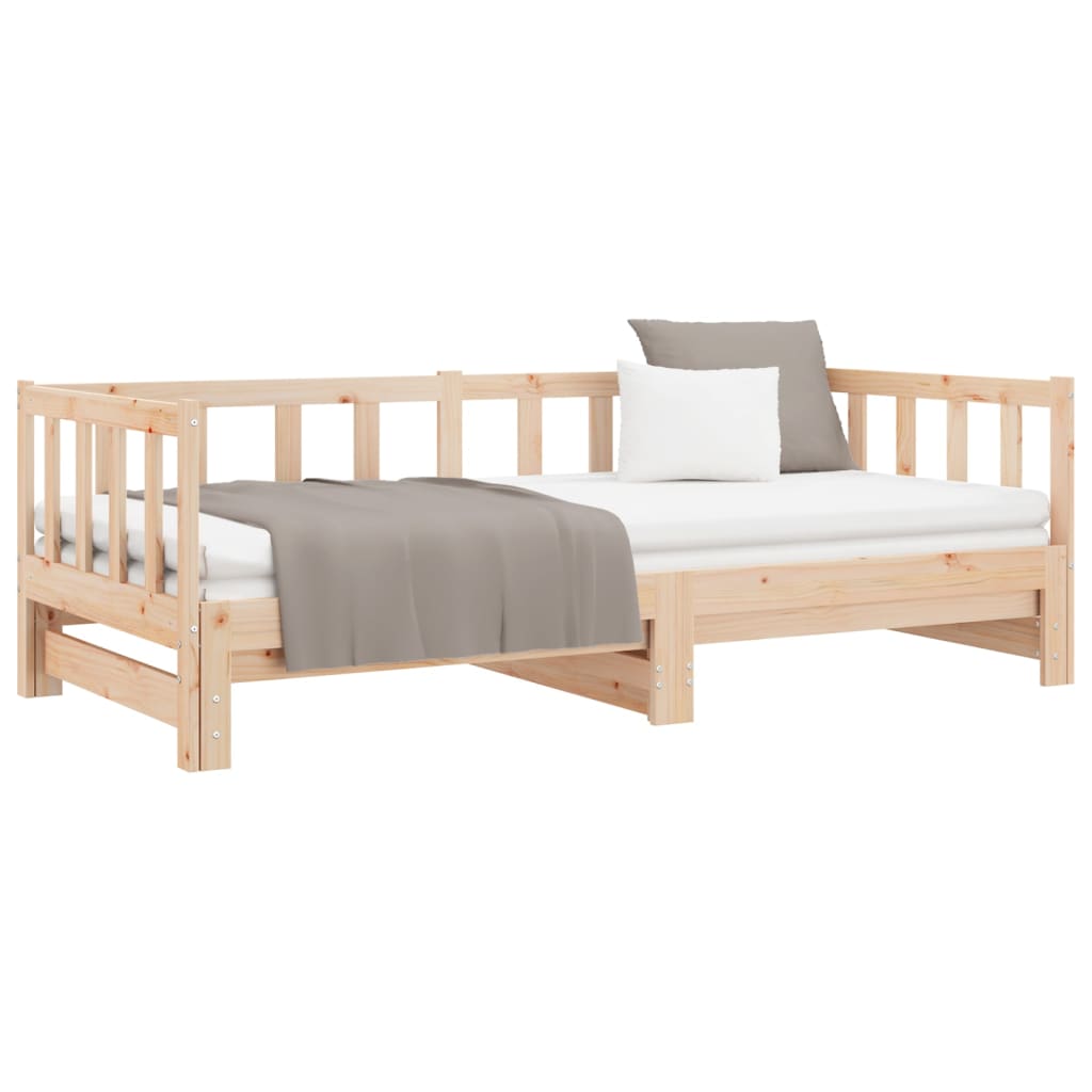 Divano Letto con Letto Estraibile 90x190 cm Legno Massello Pino | homemem39
