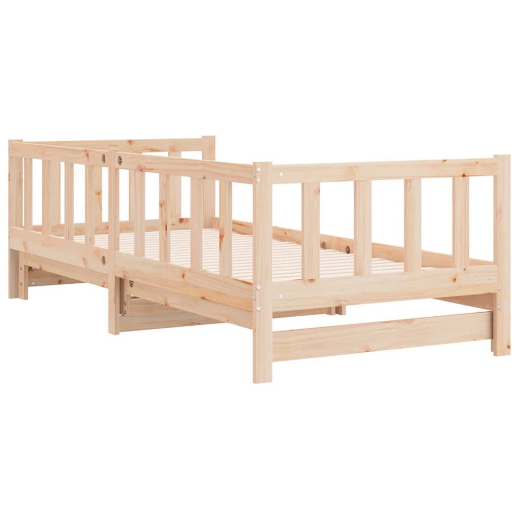 Divano Letto con Letto Estraibile 90x190 cm Legno Massello Pino | homemem39