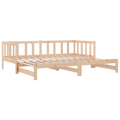 Divano Letto con Letto Estraibile 90x190 cm Legno Massello Pino | homemem39