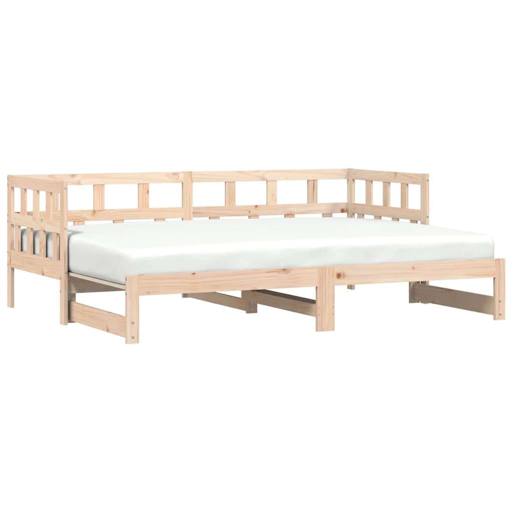 Divano Letto con Letto Estraibile 80x200cm Legno Massello Pino - homemem39
