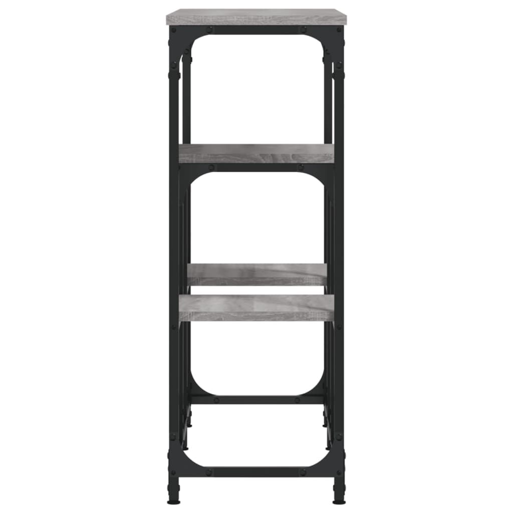 Tavolo Consolle Grigio Sonoma 89,5x28x76cm in Legno Multistrato