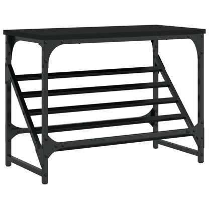 Scarpiera Nera 60x30x45 cm in Legno Multistrato - homemem39