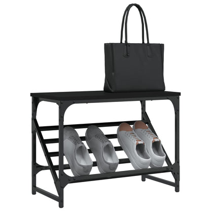 Scarpiera Nera 60x30x45 cm in Legno Multistrato - homemem39