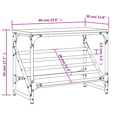 Scarpiera Nera 60x30x45 cm in Legno Multistrato - homemem39