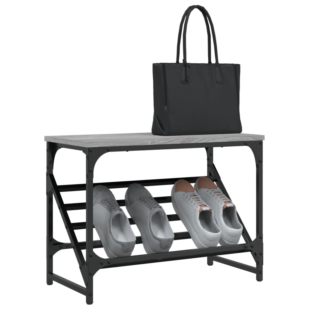 Scarpiera Grigio Sonoma 60x30x45 cm in Legno Multistrato - homemem39