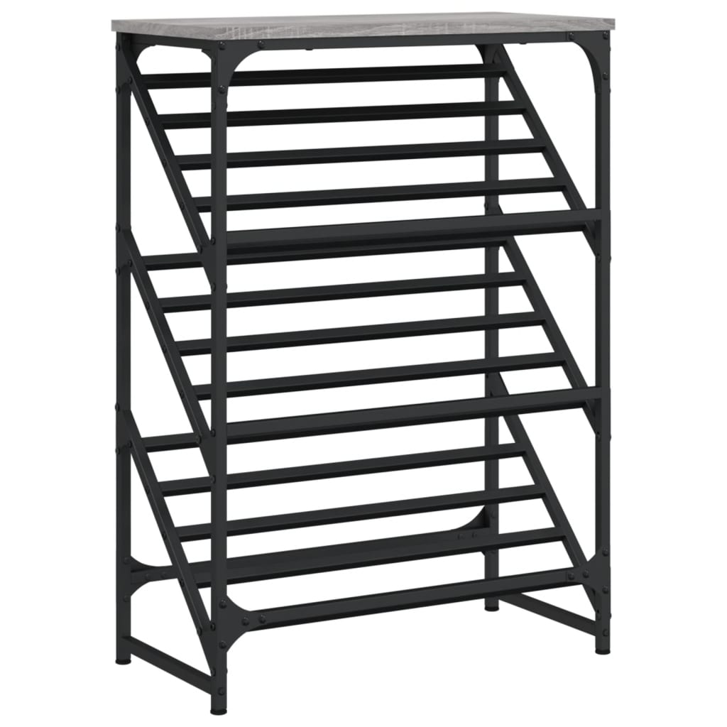 Scarpiera Grigio Sonoma 60x30x85 cm in Legno Multistrato - homemem39
