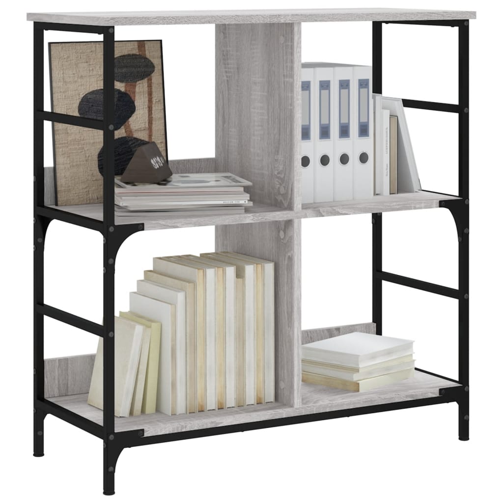 Libreria Grigio Sonoma 78,5x33x82 cm in Legno Multistrato | homemem39