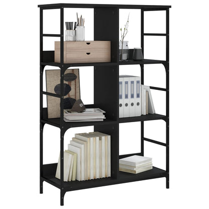 Libreria Nera 78,5x33x117,5 cm in Legno Multistrato | homemem39