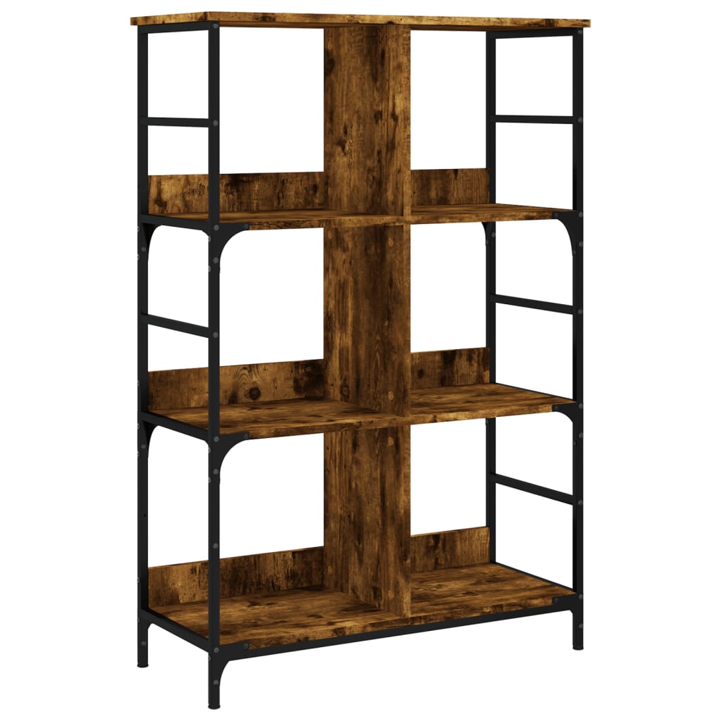 Libreria Rovere Fumo 78,5x33x117,5 cm in Legno Multistrato | homemem39
