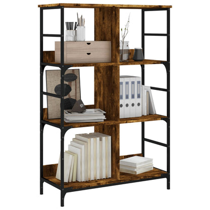 Libreria Rovere Fumo 78,5x33x117,5 cm in Legno Multistrato | homemem39