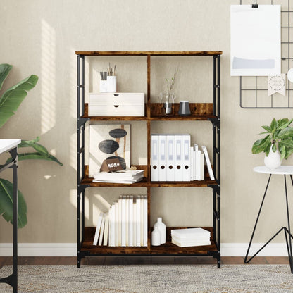 Libreria Rovere Fumo 78,5x33x117,5 cm in Legno Multistrato | homemem39