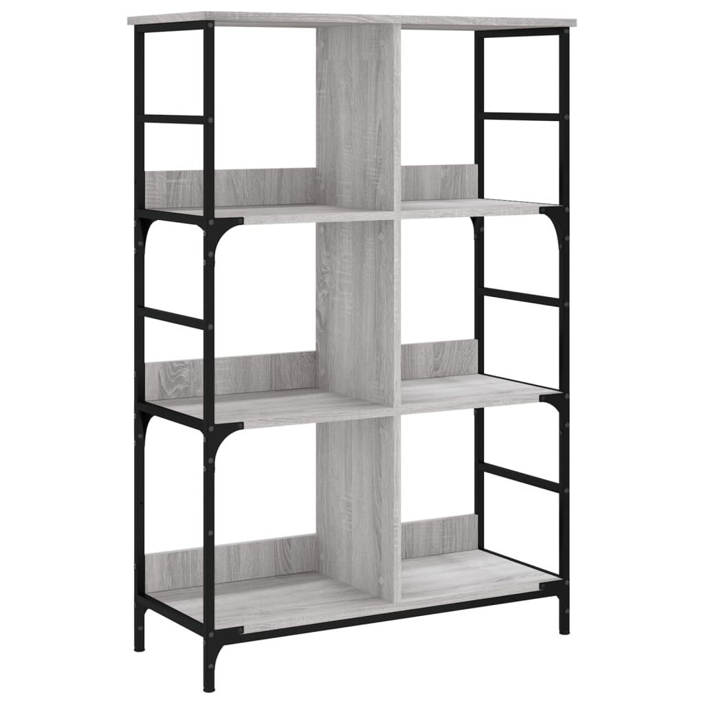 Libreria Grigio Sonoma 78,5x33x117,5 cm in Legno Multistrato | homemem39