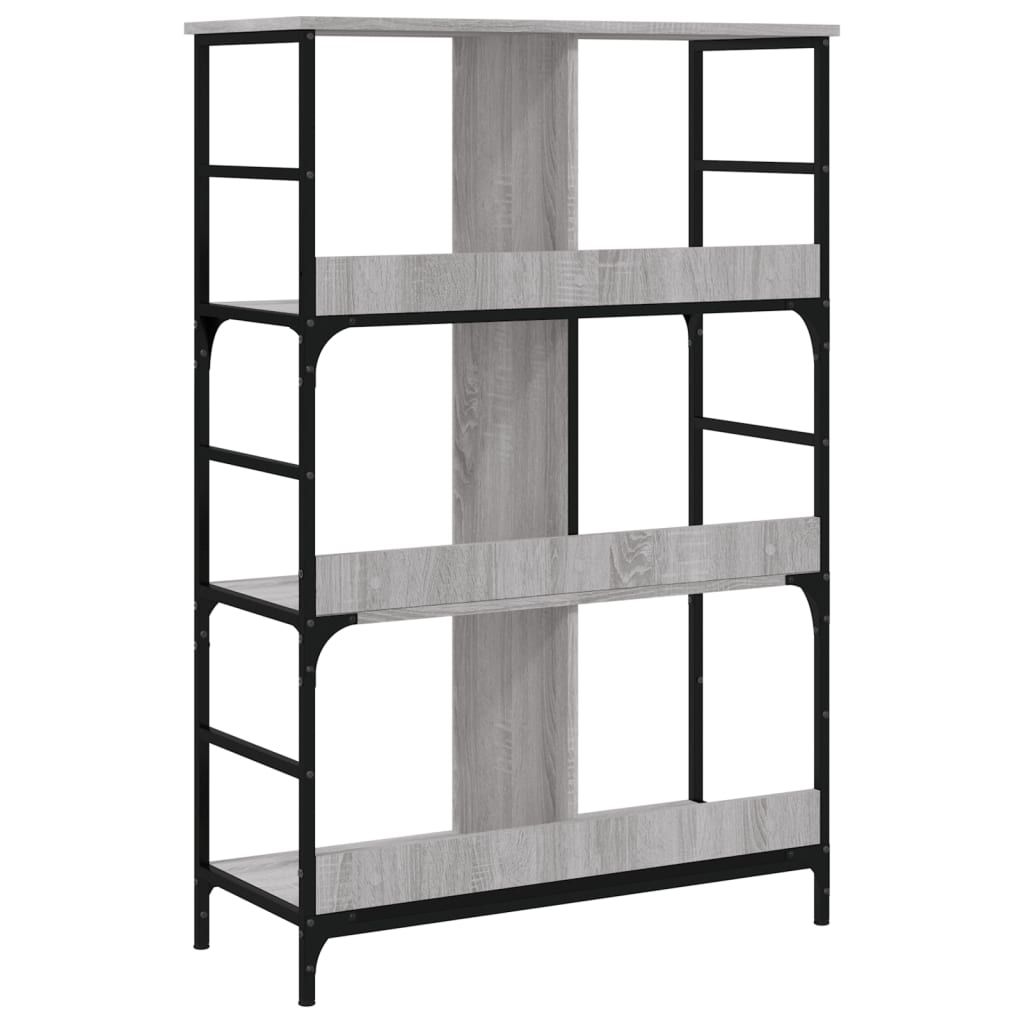 Libreria Grigio Sonoma 78,5x33x117,5 cm in Legno Multistrato | homemem39