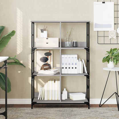 Libreria Grigio Sonoma 78,5x33x117,5 cm in Legno Multistrato | homemem39