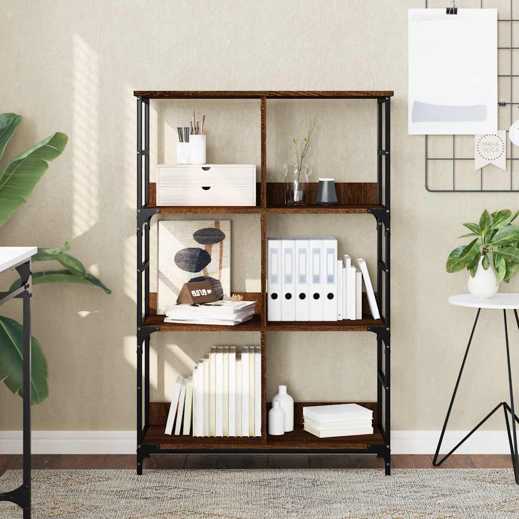 Libreria Rovere Marrone 78,5x33x117,5 cm in Legno Multistrato | homemem39