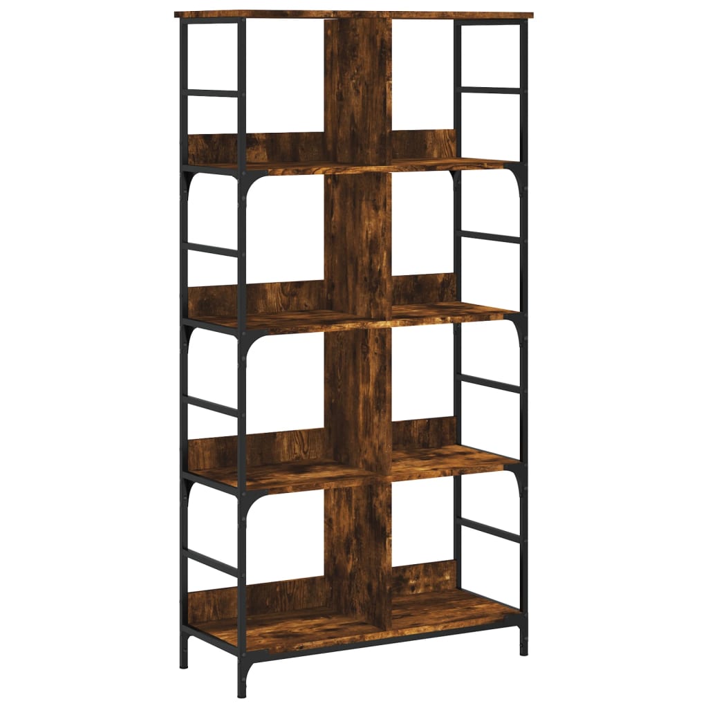 Libreria Rovere Fumo 78,5x33x153 cm in Legno Multistrato | homemem39