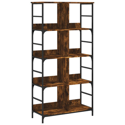 Libreria Rovere Fumo 78,5x33x153 cm in Legno Multistrato | homemem39