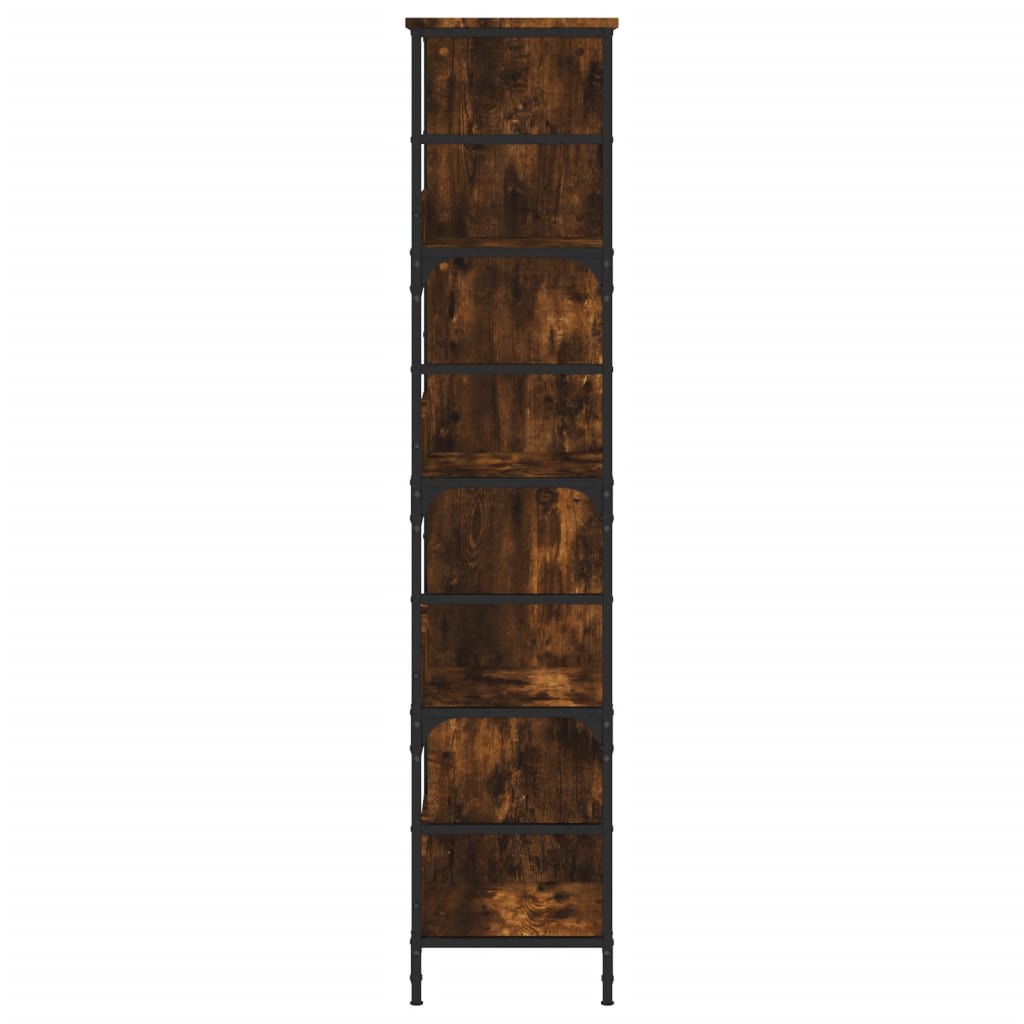 Libreria Rovere Fumo 78,5x33x153 cm in Legno Multistrato | homemem39