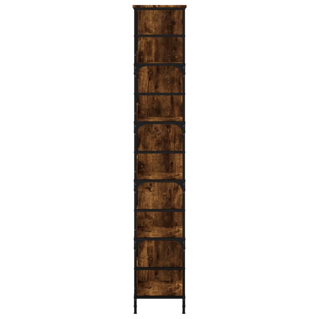 Libreria Rovere Fumo 78,5x33x188,5 cm in Legno Multistrato | homemem39