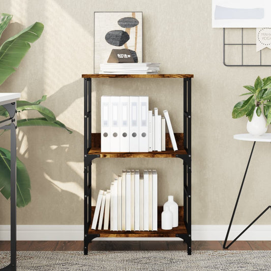 Libreria Rovere Fumo 50x33x82 cm in Legno Multistrato | homemem39