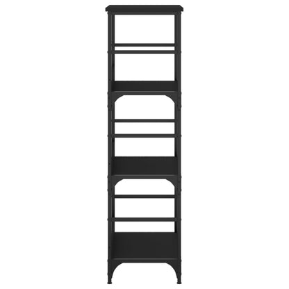 Libreria Nera 50x33x117,5 cm in Legno Multistrato | homemem39