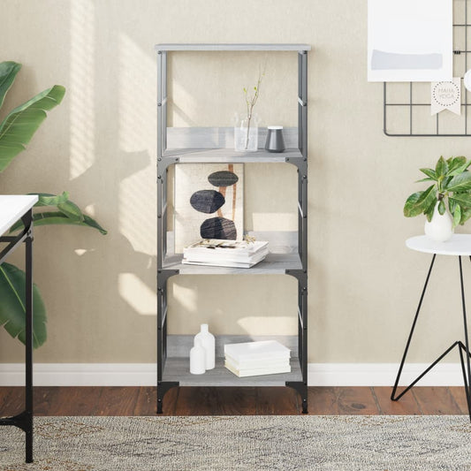 Libreria Grigio Sonoma 50x33x117,5 cm in Legno Multistrato | homemem39