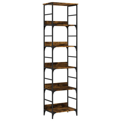 Libreria Rovere Fumo 50x33x188,5 cm in Legno Multistrato | homemem39