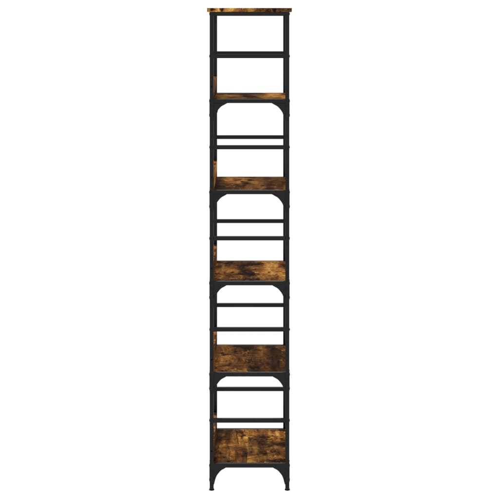 Libreria Rovere Fumo 50x33x188,5 cm in Legno Multistrato | homemem39