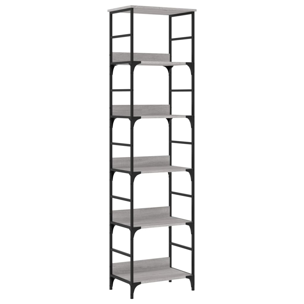 Libreria Grigio Sonoma 50x33x188,5 cm in Legno Multistrato | homemem39