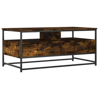 Tavolino da Salotto Rovere Fumo 100x51x45 cm Legno Multistrato | homemem39