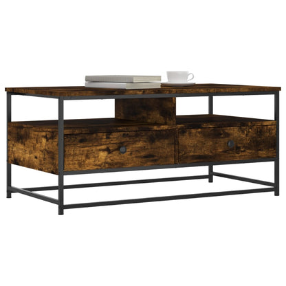 Tavolino da Salotto Rovere Fumo 100x51x45 cm Legno Multistrato | homemem39