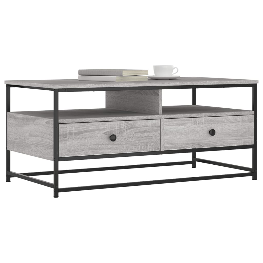 Tavolino da Salotto Grigio Sonoma 100x51x45cm Legno Multistrato | homemem39