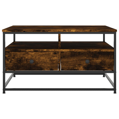 Tavolino da Salotto Rovere Fumo 80x80x45 cm Legno Multistrato | homemem39