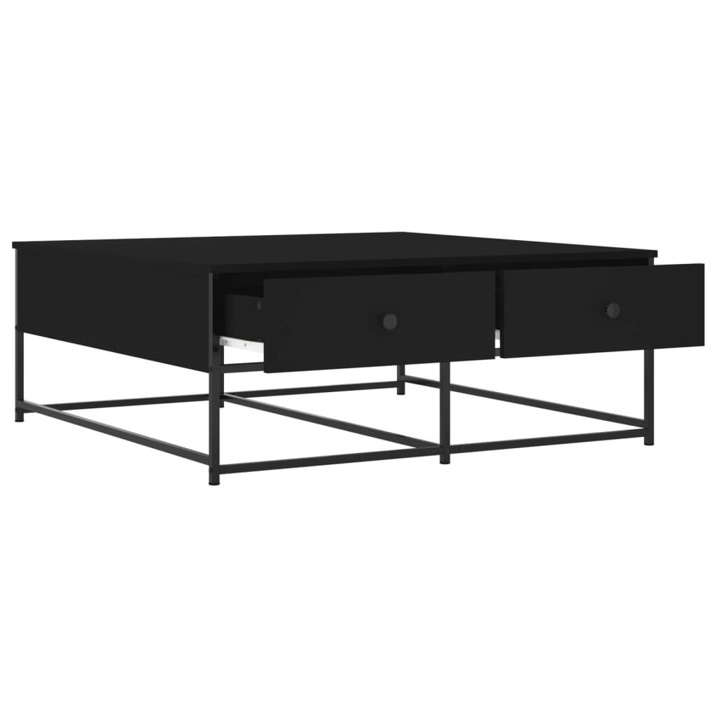 Tavolino da Salotto Nero 100x99x40 cm in Legno Multistrato | homemem39